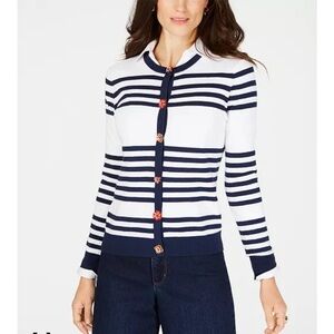 Charter Club striped cardigan/ top